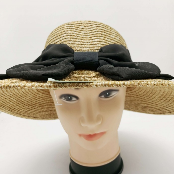 Sombrero mujer pajilla con cinta negra
